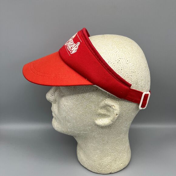 Myrtle Beach Visor‎ Hat Vintage 1980s South Carolina Red Beach Vacation Souvenir - Picture 3 of 6